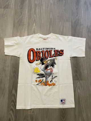 Baltimore Orioles Mlb Baseball Vintage 90s Jack Davis Cartoon T Shirt Size Large