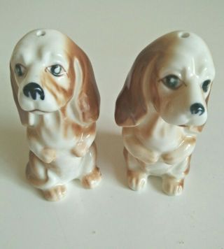 Vintage Retro Collectable Salt And Pepper Shakers Cute Dogs 1950s