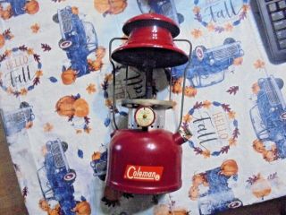 Vintage Coleman Lantern 200a Burgundy/maroon Color 5 /1962 Single Mantle