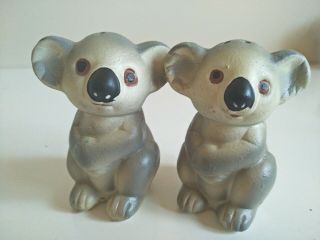 Vintage Retro Collectable Salt And Pepper Shakers Koalas 1950s