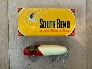 Vintage South Bend Bass - Oreno No.  973 Rw Fishing Lure W/original Box