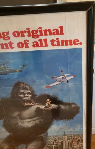 1976 King Kong Advance One Sheet teaser Movie Poster 41x27 signed 2