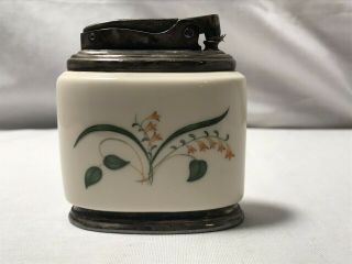Vintage Ronson Minerva Ceramic/porcelain Table Lighter