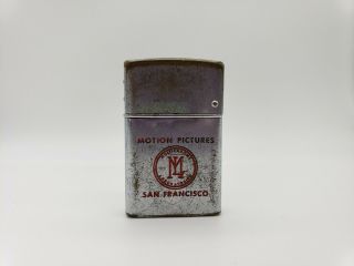 Vintage Advertising Lighter | Motion Pictures San Francisco | Multichrome Labs