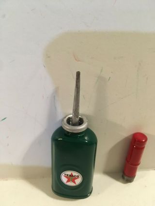 TEXACO Vintage Miniature POCKET Pump OIL CAN Gasoline Station Gas Motor MINI Pin 3
