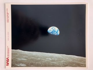 Vintage Nasa Photo Apollo 8 Earth View Astronauts Moon Landing Spacecraft