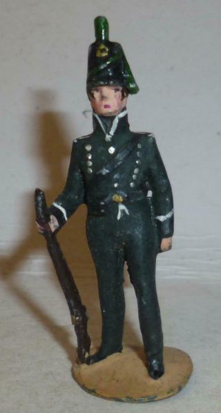 Carman Vintage Solid Lead Model Of A Napoleonic Soldier,  With Rifle,  54mm 1930 