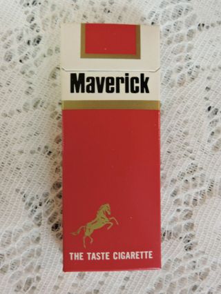 Vintage Maverick 4 Cigarette Hard Pack Empty Display Only