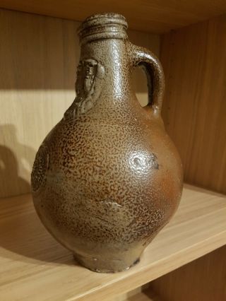 Antique Bellarmine jug Bartmannskrug 17th century Bartmann stoneware jug 3