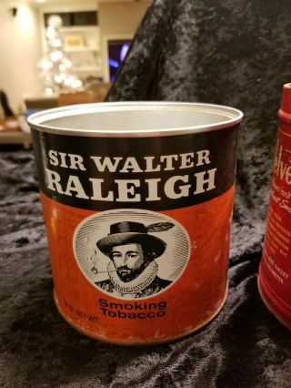 Vintage Smoking Pipe Tobacco Cigarette Sir Walter Raleigh And Velvet Tins