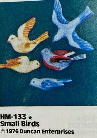 Vintage Duncan Ceramic Mold Hm - 133 Small Birds 1976 Duncan Enterprises