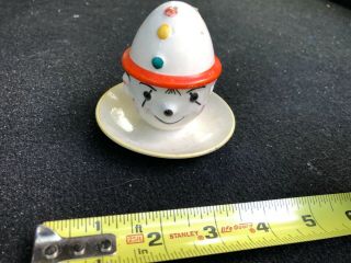 Vintage Clown Child’s Egg Cup With Salt Shaker Top