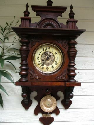 Antique Gustav Becker Silesia Regulator Wall Clock