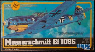 Vintage Airfix/mpc 1:72 Scale Messerschmitt Bf 109 E Plastic Model Kit