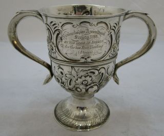 Good Antique Georgian Sterling Silver Loving Cup,  1796,  345 Grams,  Gs Th