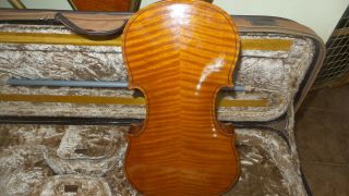 Vintage Antique Violin/Fiddle,  Gorgeous tiger Maple,  Very Old 3