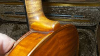 Vintage Antique Violin/Fiddle,  Gorgeous tiger Maple,  Very Old 4