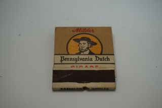Vntg Red Lion Pa Happy Jim Chewing Tobacco Matchbook J.  C.  Winter D.  D Bean 2