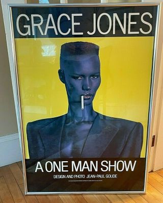 Grace Jones " A One Man Show " 1981 Denmark - Vintage Poster Framed