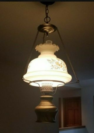 Vintage hanging hurricane lamp 3