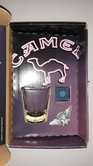 Camel Cigarettes Open 24 Hours Shot Glass Pool Chalk Cube And Pin