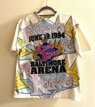 Vintage 1994 King Of The Ring Won By Owen Hart T Shirt Xl