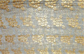 Antique Hand Loomed Chinese Silk & Gold Brocade Textile Bolt Late 19th Century 3