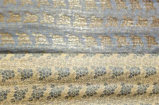 Antique Hand Loomed Chinese Silk & Gold Brocade Textile Bolt Late 19th Century 4