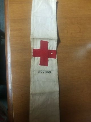 Vintage Red Cross Armband