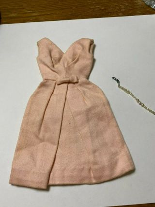 Vintage Barbie 1964 Fashion Campus Belle Dress/necklace - Pink