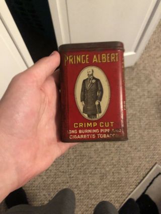 Vintage Prince Albert Crimp Cut Pipe And Cigarette Tobacco Pocket Tin