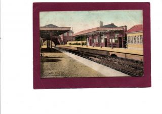 Vintage Postcard Heswall Station Heswall Village Wirral Cheshire Posted 1906