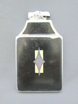 Vintage Ronson De - Light Mastercase Black Enamel Cigarette Lighter Combo