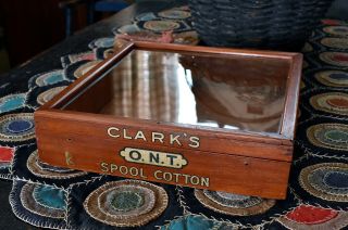 Vintage Clark’s Ont Thread Spool Cabinet