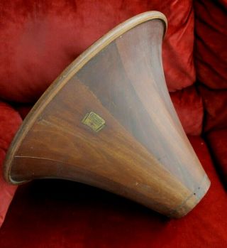 Antique Vintage Music Master Wood Horn,  Restoration Piece