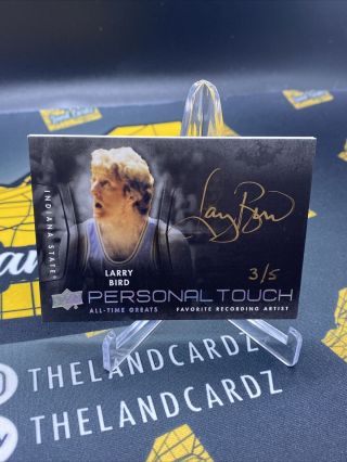 2012 Upper Deck Larry Bird Personal Touch Auto /5 On Card Sp