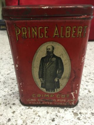 Vintage Prince Albert Crimp Cut Pipe And Cigarette Tobacco Tin