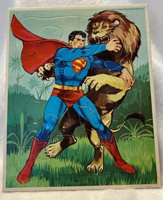 Vintage 1966 Superman Frame Tray Puzzle (rare) National Periodical Publications