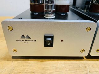 Antique Sound Lab AV - 20 Mono Blocks Tube Amplifier So Do To 1 Broken Tube 5