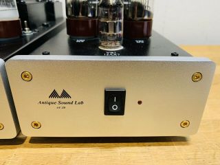 Antique Sound Lab AV - 20 Mono Blocks Tube Amplifier So Do To 1 Broken Tube 6