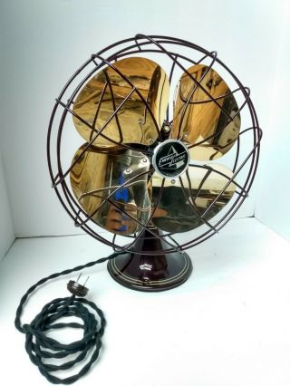 Fully Restored Antique 10 " Emerson Oscillating Fan.