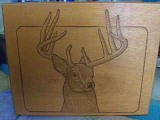 Vintage House Of Windsor Palmas Wood Cigar Box With A Deer On The Cover Dovetail