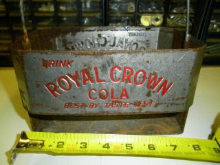 Vintage Royal Crown Rc Cola Metal Bottle Carrier 6 Pack Store Display Advertise