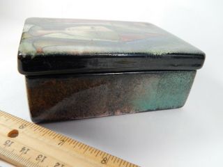 Vintage Signed POLIA PILLIN Mid Century Modern Pottery Covered Box 2