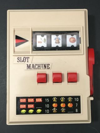Vintage Handheld Toy Waco Battery Op Slot Machine Made In Japan