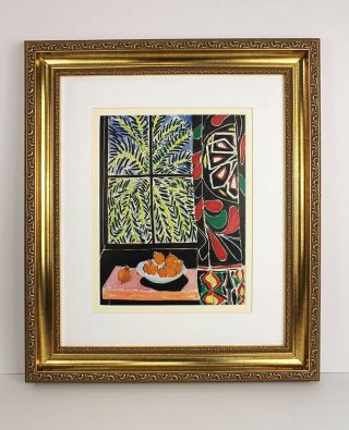 1948 Henri Matisse Antique Print " Behind The Egyptian Curtain " Signed Framed
