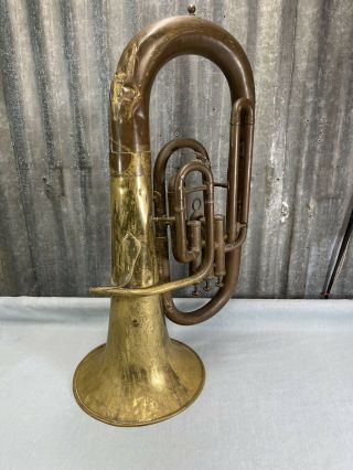 Early Antique F.  Besson “prototype” Euphonium Horn Instrument (g3)