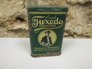 Zz1 Vintage Fresh Tuxedo Tobacco Tin With Tax Stamp Some Crud