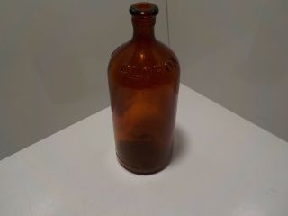 Old Vintage Brown Glass Embossed Clorox Bottle Circa 1930 Us Pat No Rubber Cork