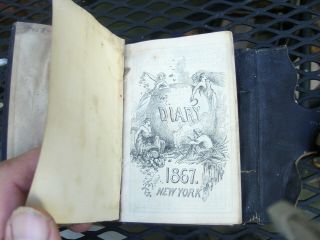 Antique Vintage Post Ciivil War 1867 Personal Diary York